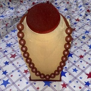 ParisBeauty Necklace fabric covered pearl tie neck